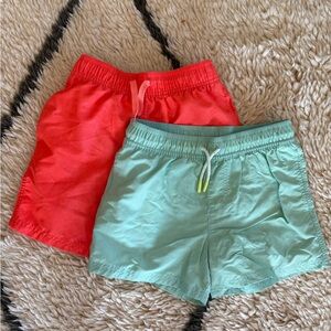 Set of 2 bright + fun boys swim trunks